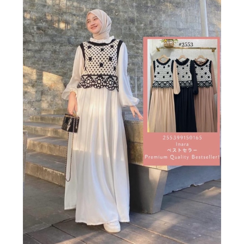 Inara Dress Gamis ZR Mix Rajut