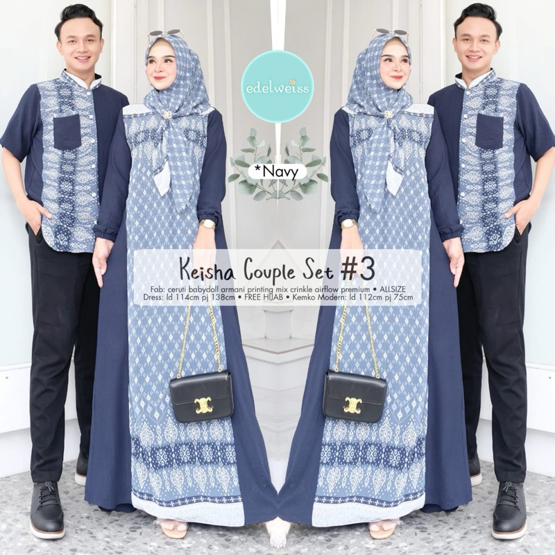 KEISHA COUPLE SET | COUPLE | SARIMBIT | COUPLE MURAH | SARIMBIT MURAH | COUPLE BATIK | COUPLE POLOS 