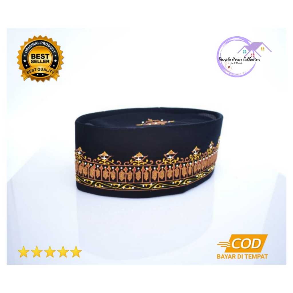 Songkok Kopiah Peci Nasional AC Lukis Motif Batik Aceh Original Best Quality