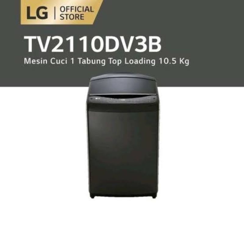 Mesin Cuci LG TV2111DV3B 11 Kg Top Loading Inverter Direct Drive Middle Black