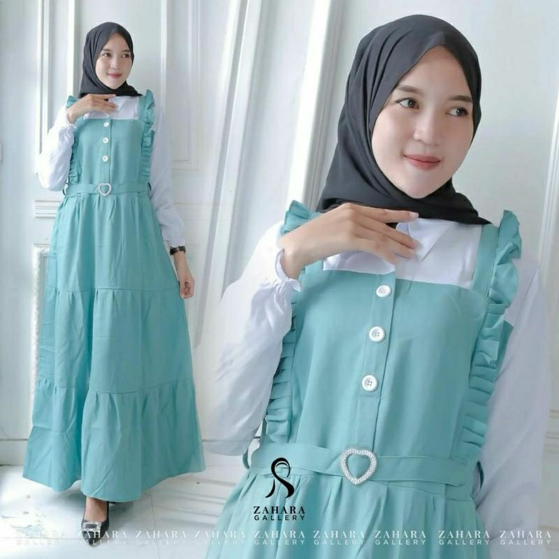 lifiya moscrepe gamis muslim wanita dewasa gaun lebaran