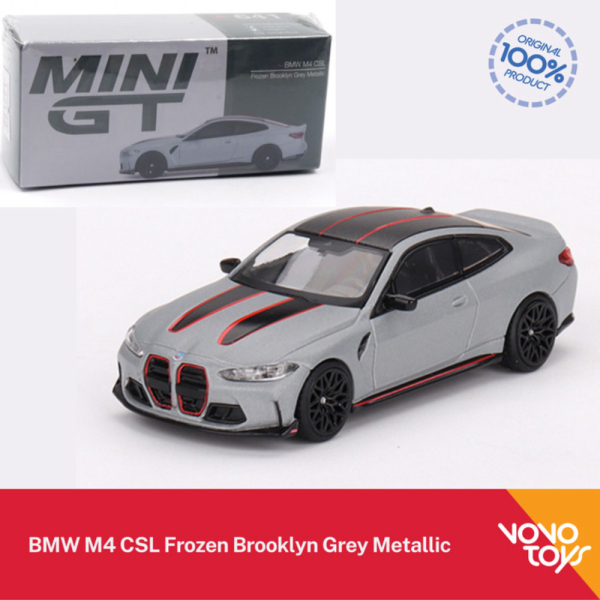 Unik MiniGT 641 BMW M4 CSL Frozen Brooklyn Grey Metallic Mini GT Limited