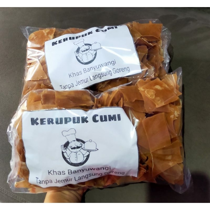 

❤️Kerupuk Cumi 500gr Khas Banyuwangi ( Tanpa Di Jemur Langsung Goreng)❤️