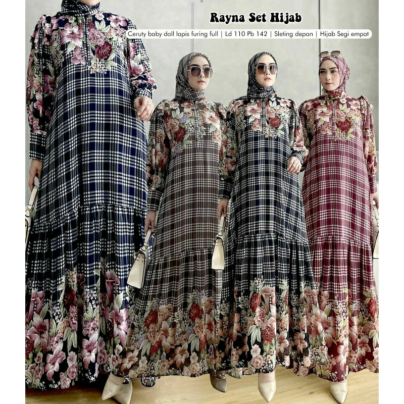 Rayna Set Hijab/pusat gamis/fashion muslim