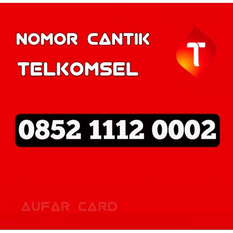 Nomor Cantik Telkomsel Simpati Kartu As Minimalis 1112 0002 angka Kecil