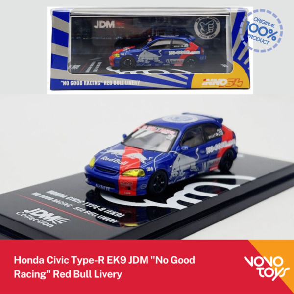 Jual Inno 1/64 Honda Civic Type-R EK9 JDM No Good Racing Red Bull Inno64 Limited