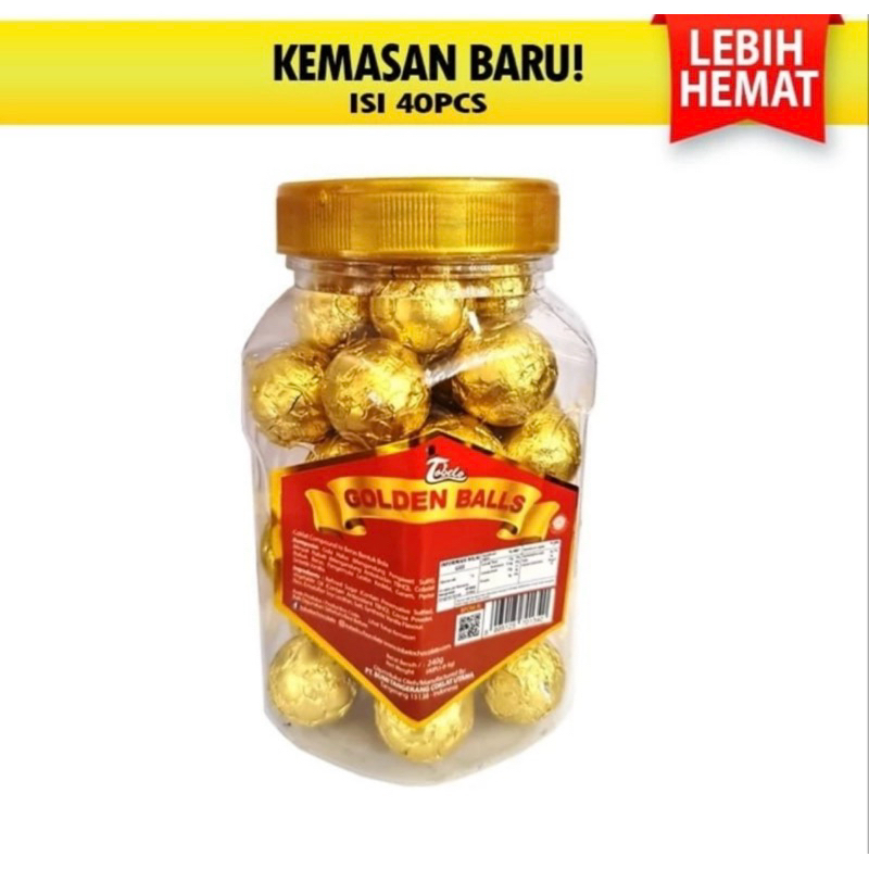 

Tobelo golden balls coklat toples berbungkus emas
