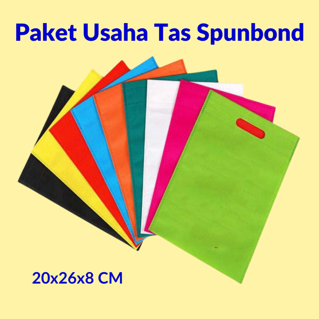 

Paket Usaha Lusinan Tas Spunbond Belanja Oval Polos Tebal Ukuran 20x26x8 Kantong Promosi Seminar Event Murah