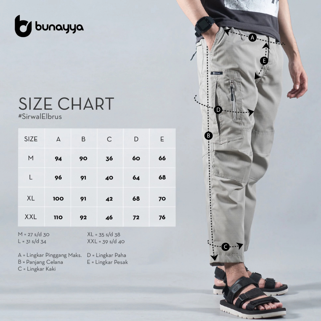 Sirwal Elbrus Bunayya/sirwal cargo/sirwal bunayya/sirwal daily/sirwal santai/sirwal ripstop