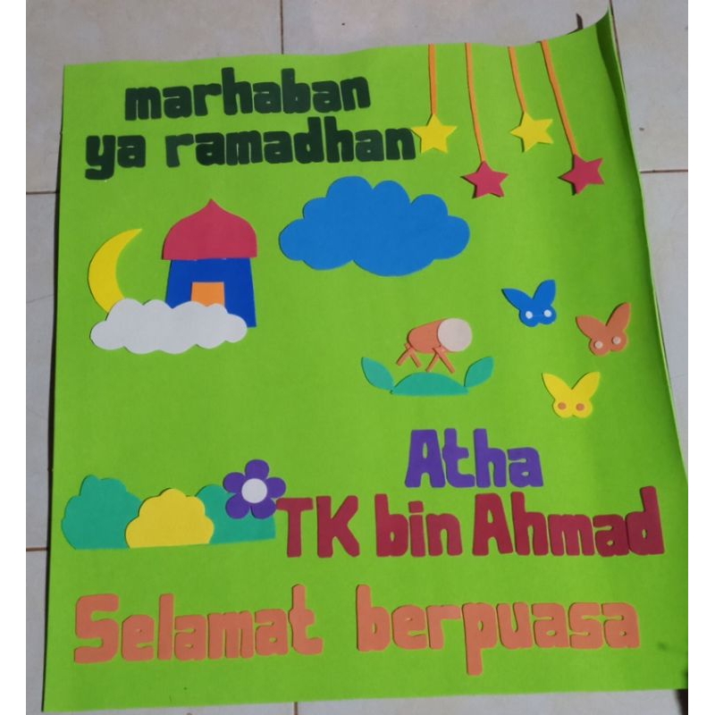 

poster Ramadhan bahan spon//pawai Ramadhan