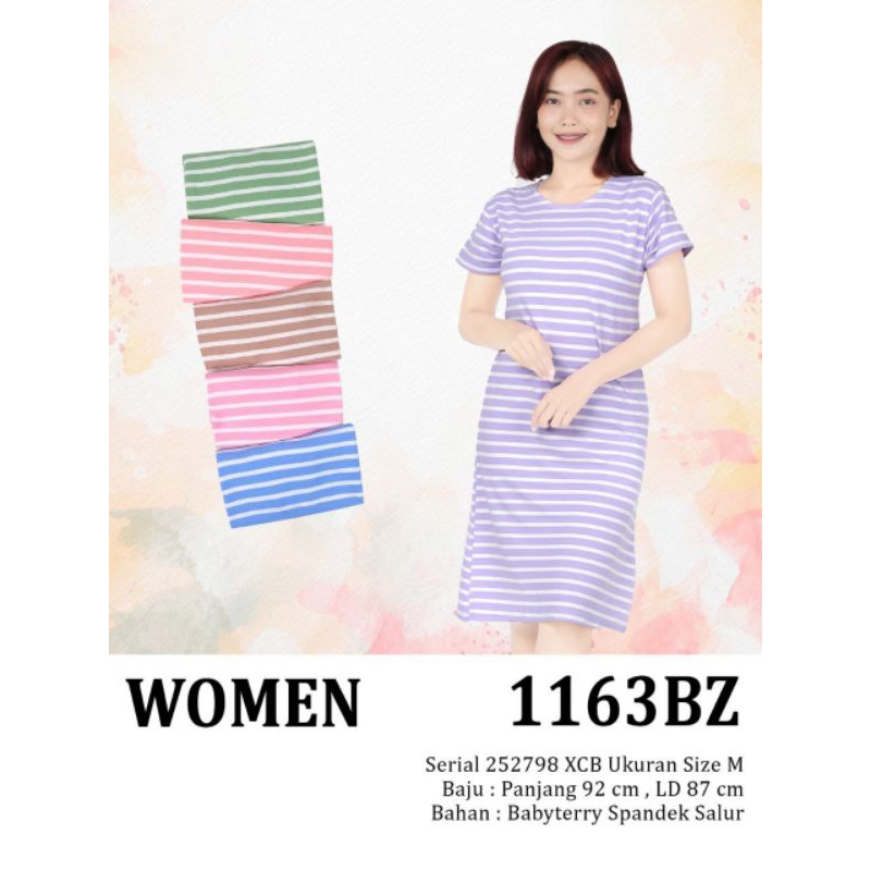 1163BZ Lemone dress daster pendek baby terry kaos murah size M
