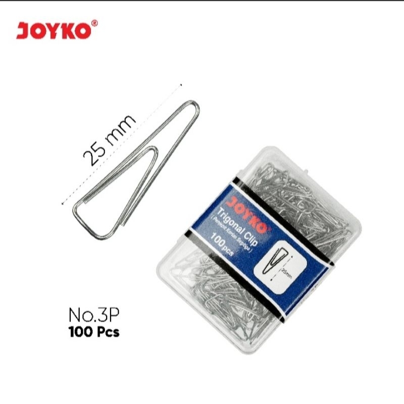 

Trigonal clip klip penjepit kertas segitiga joyko no.3p