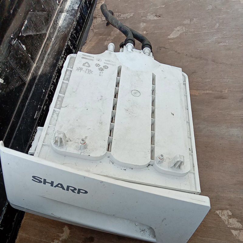 laci full set mesin cuci sharp front loading 7kg