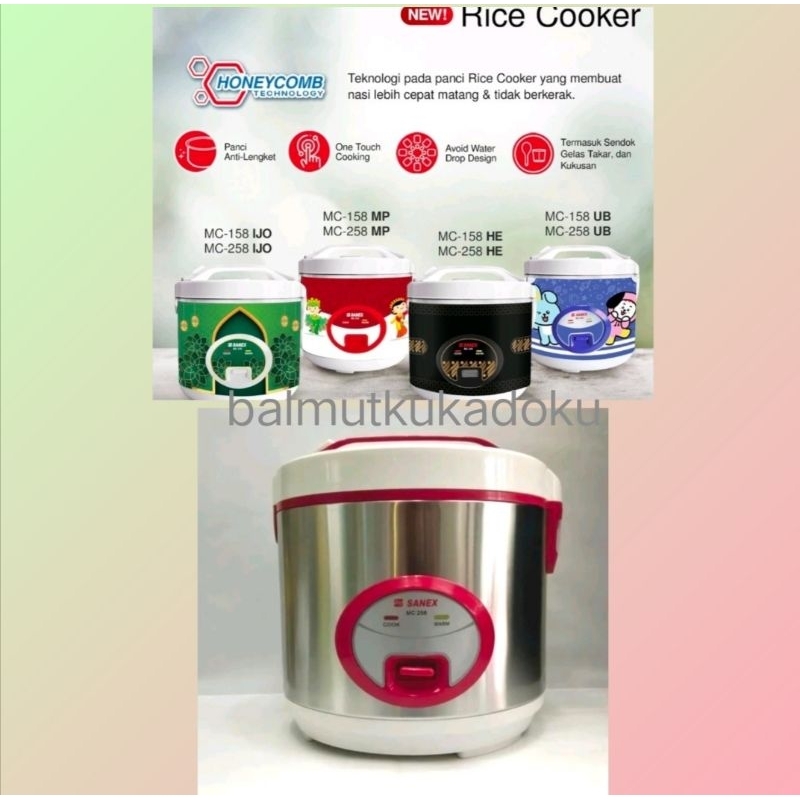 MAGIC COM SANEX 1,8L RICE COOKER SANEX MC258 MC 258 MC-258