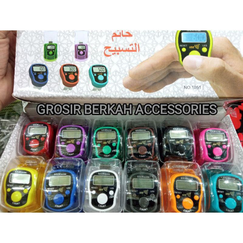 (1LUSIN) tasbih digital ALARM LED SHX5136/tasbih digital alarm 100 akan bunyi