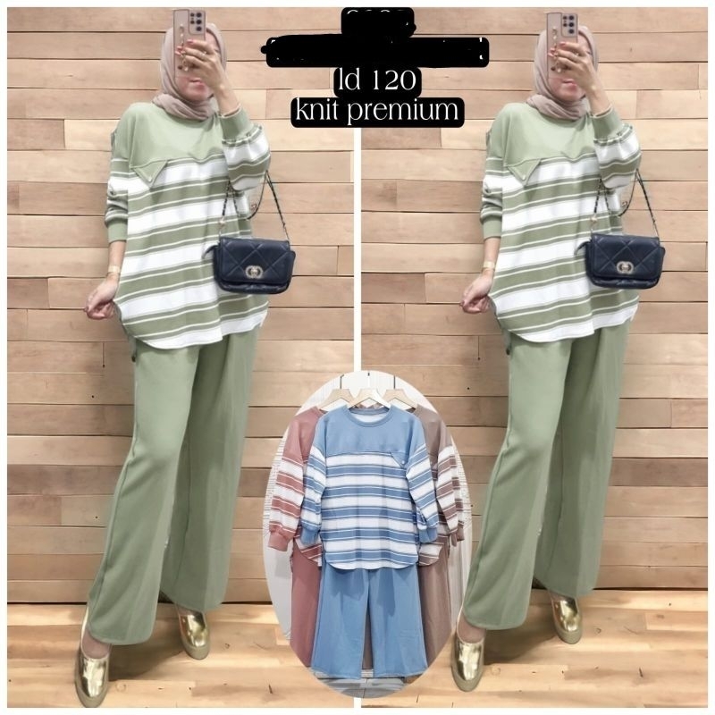 oneset knit  /setelan knit/setelan knit celana