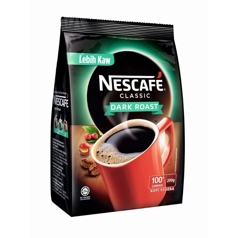 

Nescafe Coffee Malaysia / Nescafe Classic Dark Roast Kopi Malaysia 200g / Nescafe Malaysia