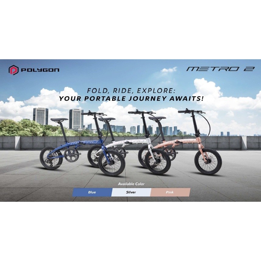 FOLDING BIKE POLYGON METRO 2 7SPEED 16"
