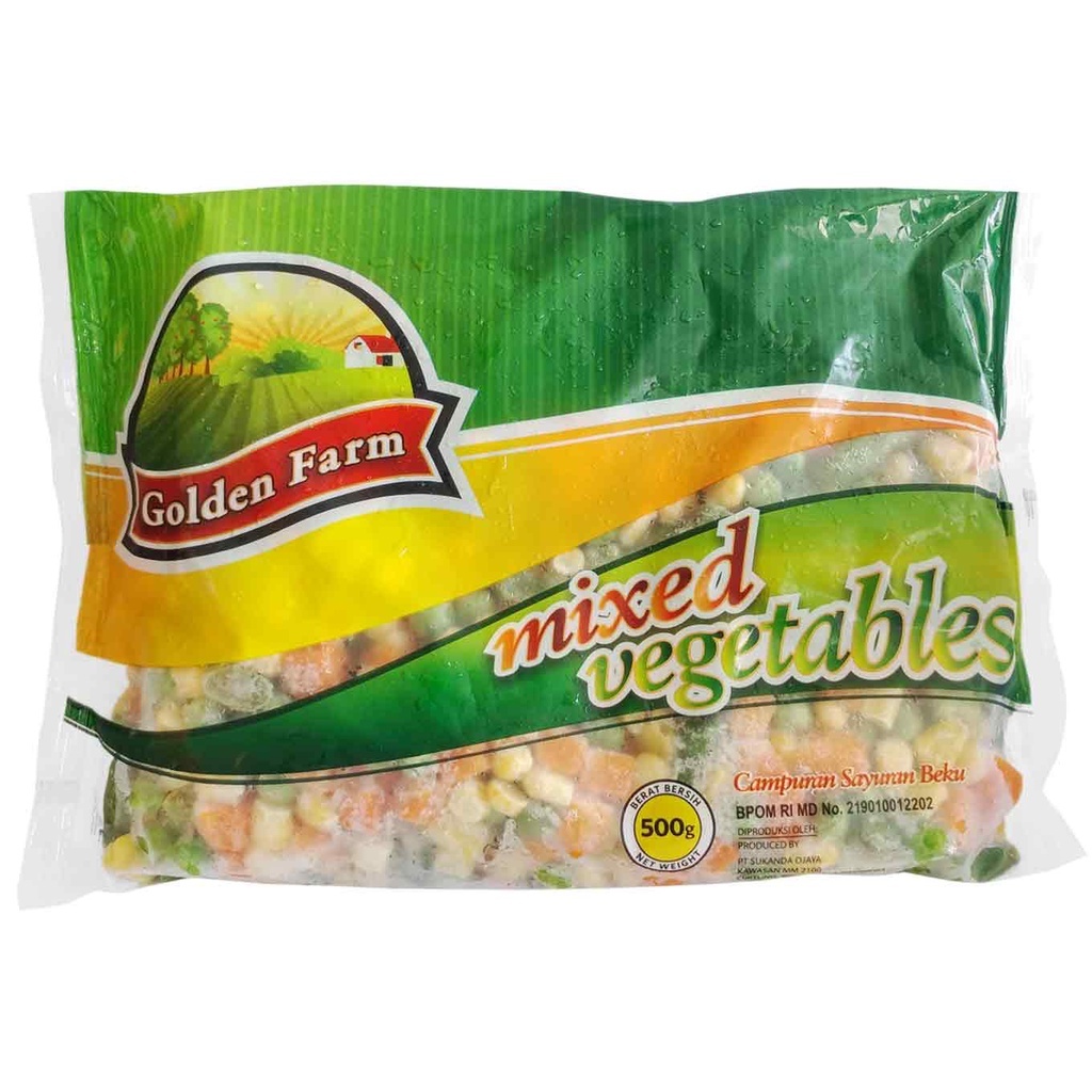 

Golden Farm mixed vegetables 500 Gram