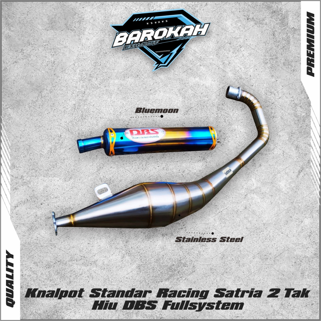 Knalpot Standar Racing Satria 2 Tak Hiu DBS Fullsystem
