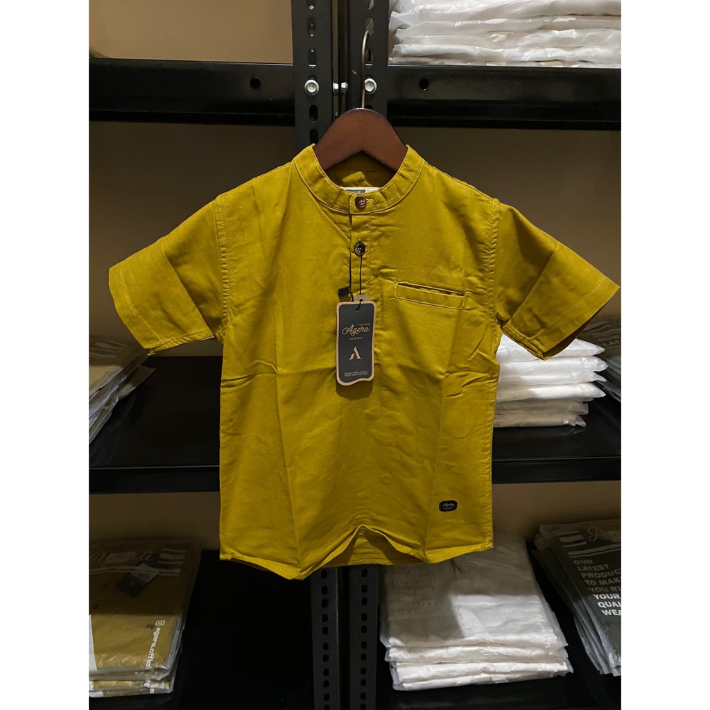 Baju Koko Kurta Anak Laki Laki / Agera Koko Anak / Koko Agera Lengan Pendek