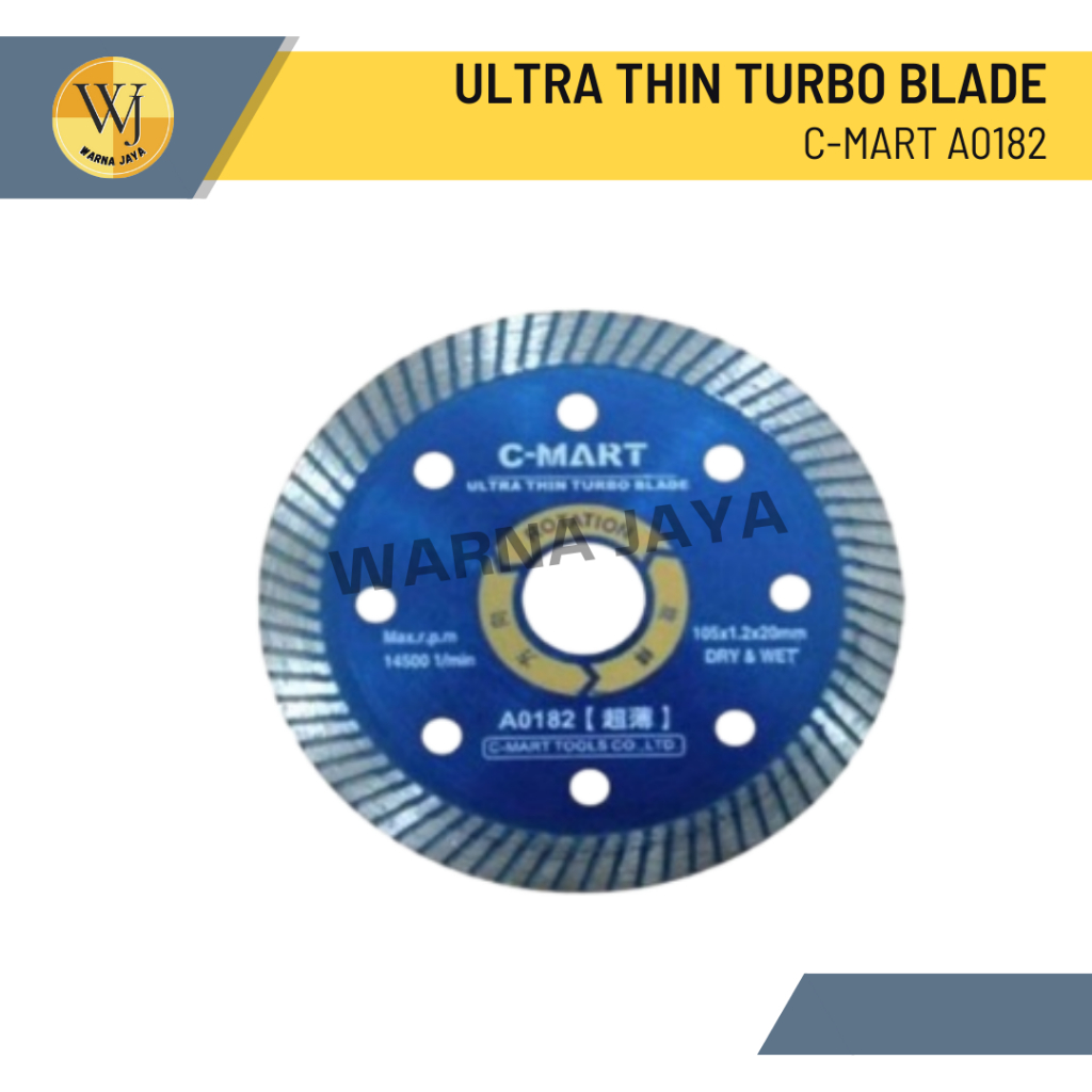 Mata Gerinda Potong Keramik Granit Kering Basah / Ultra Thin Turbo Blade C-MART A0182