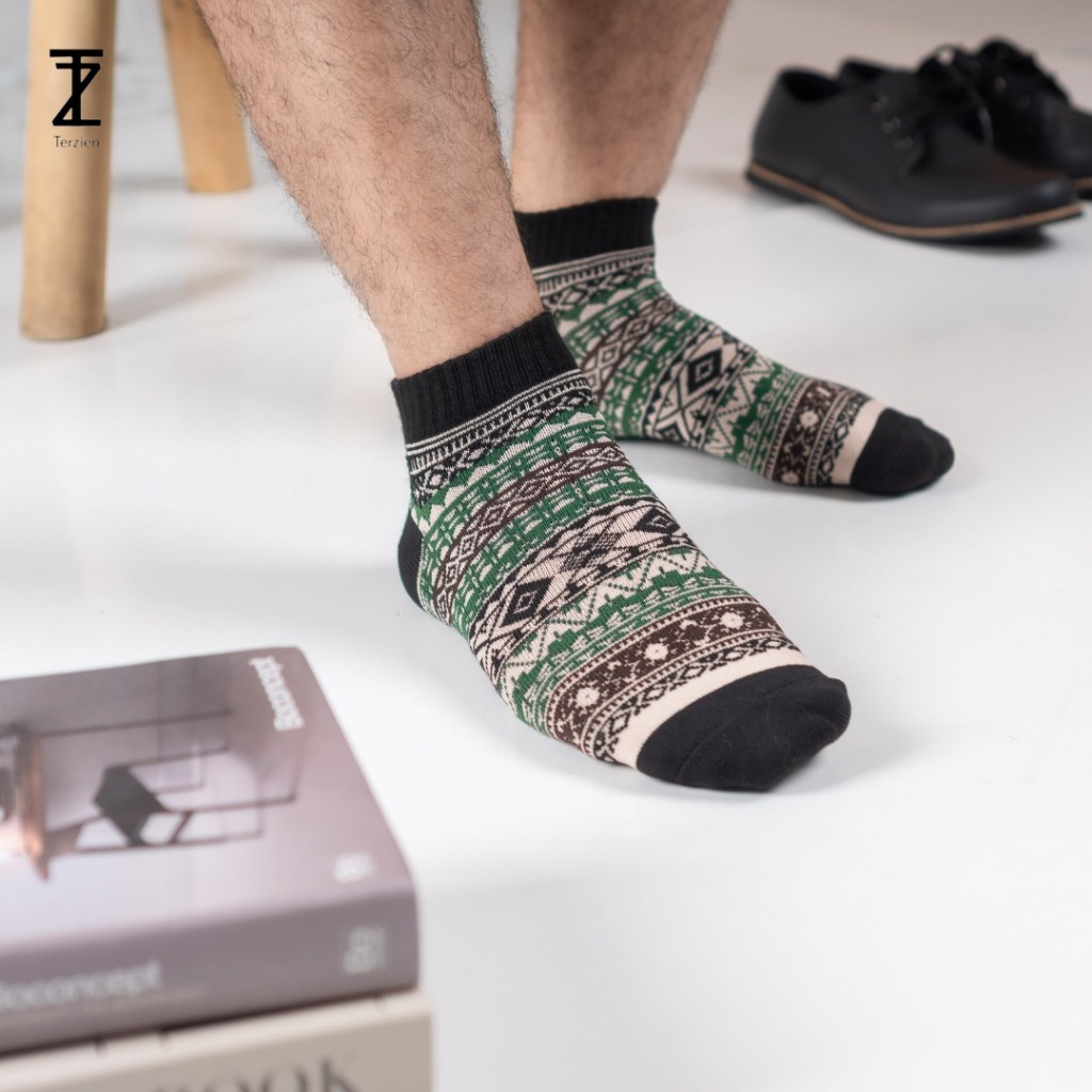 Terzien - Kaos Kaki Motif Tribal Mata Kaki - A21