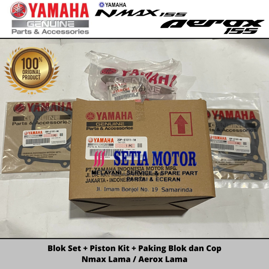 Blok Set + Piston Kit + Paking Blok dan Cop Nmax Lama / Aerox Lama