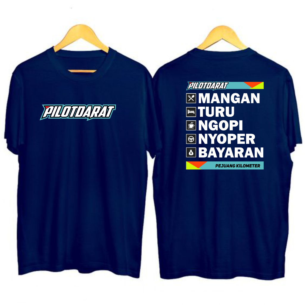 KAOS PILOT DARAT ["MANGAN,TURU,NGOPI,BAYARAN]_MURAH_BERKUALITAS