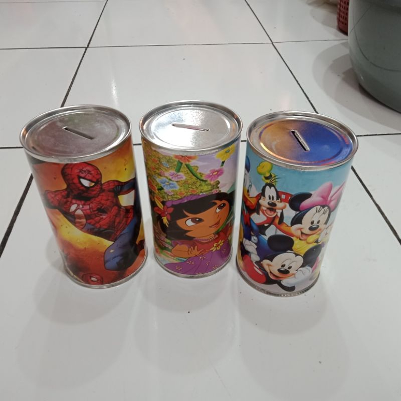 Celengan Dari Kaleng Karakter Celengan Viral Permanen 1 Pcs