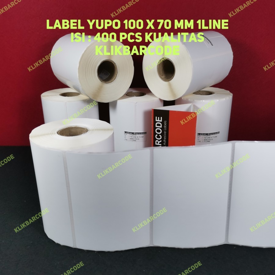 

LABEL STICKER YUPO 100X70 - 100*70 - 100 X 70 MM - 400pcs - BARCODE INDUSTRI