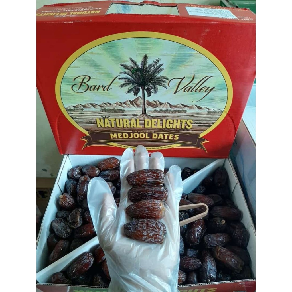 

Bard Valley Kurma Medjool Natural Delights USA Dates Kemasan Food Grade 1 kg