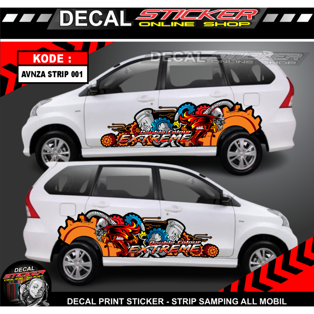 DECAL STICKER MOBIL AVANZA