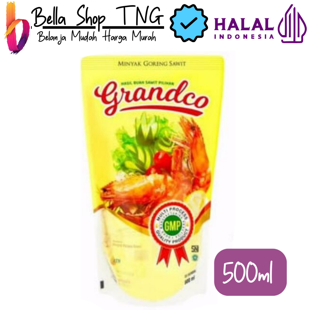 

Grandco Minyak Goreng 500 ml kemasan pouch