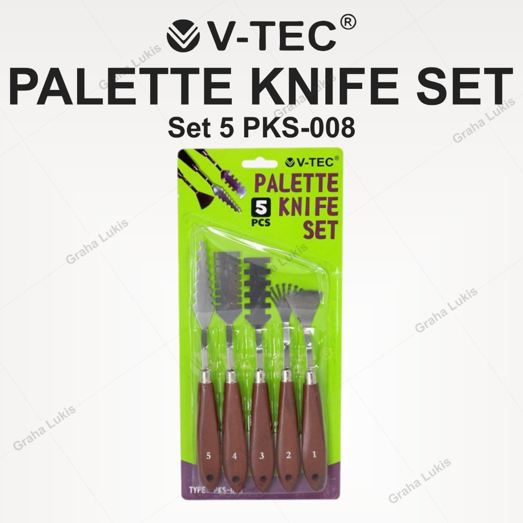 

V-TEC Palette Knife set PKS-008 / Pisau Palet V-TEC / Pisau Palet Gerigi