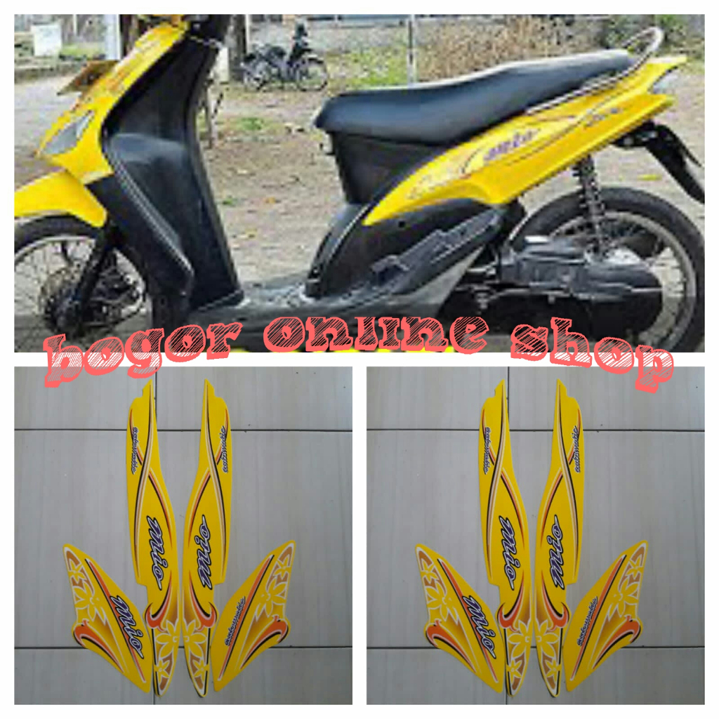 sticker motor mio sporty 2004 kuning