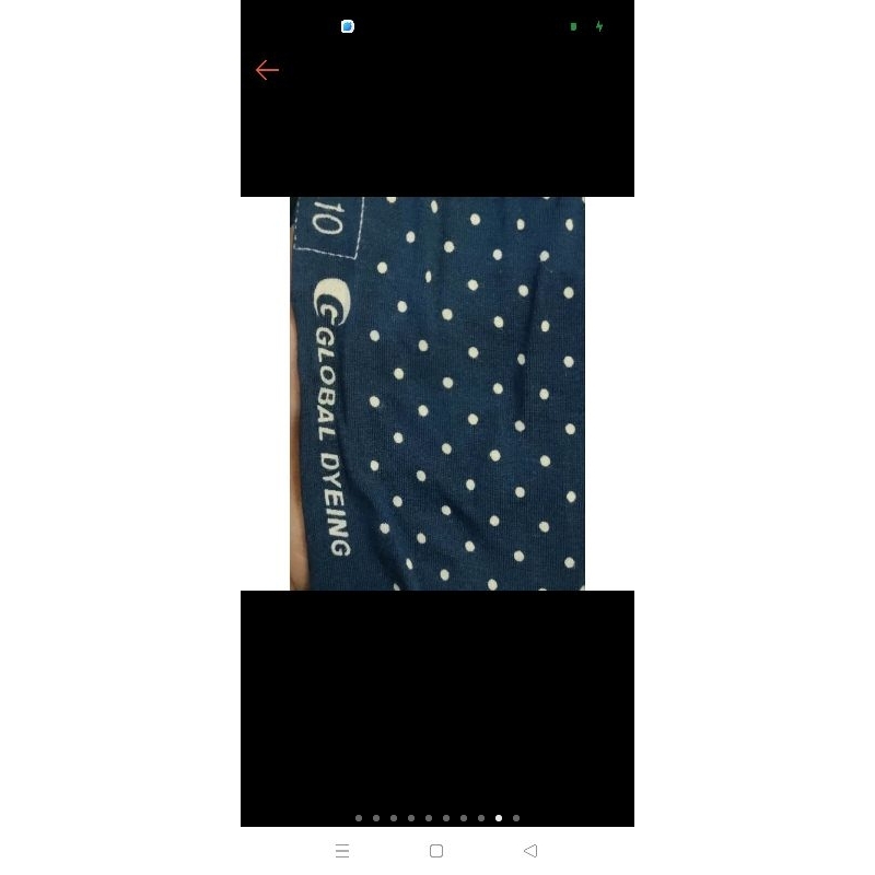 KAIN KILOAN KAOS SPANDEK RAYON PRINTING MOTIF POLKADOT NAVY UTUH