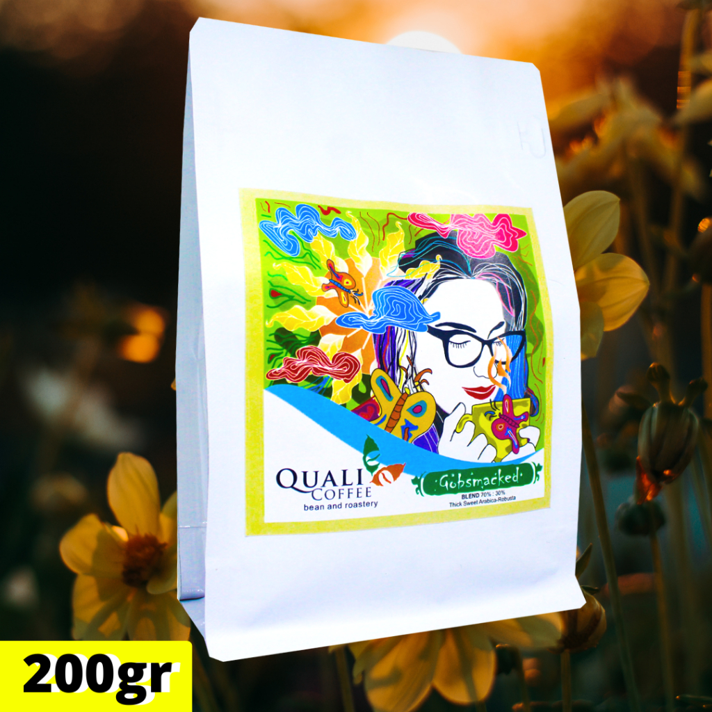 

Kopi Gobsmacked 200 gram Espresso Blend (70% Arabica - 30% Robusta) by Quali Coffee