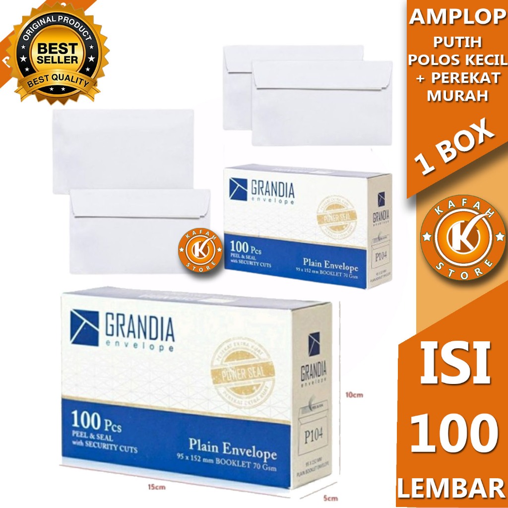 

AMPLOP PUTIH POLOS PEREKAT UKURAN KECIL 1 BOX ISI 100 PCS kafah store
