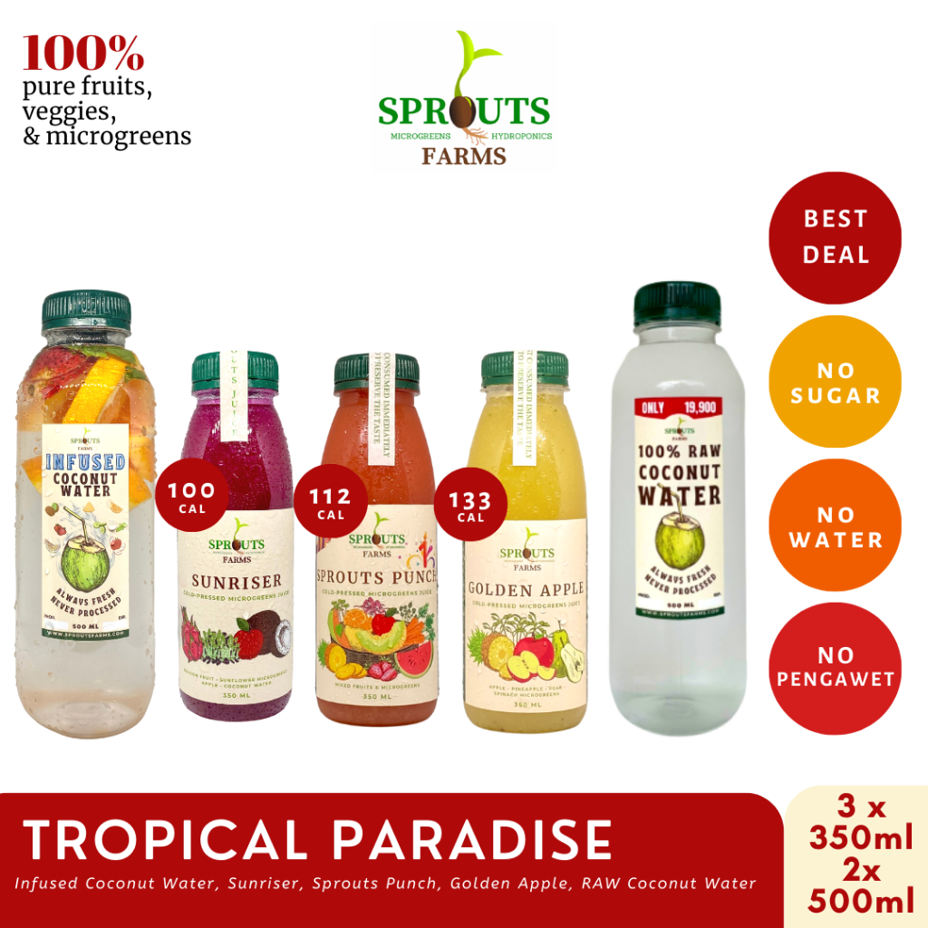 

Sprouts Farms TROPICAL PARADISE (Cold-Pressed Jus Bundle)