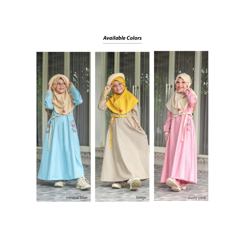 ❤️ Dannis Online Surabaya ❤️ Japl 1105 Abaya Anak Dannis Terbaru Dress Katun Bordir Pakaian Perempua