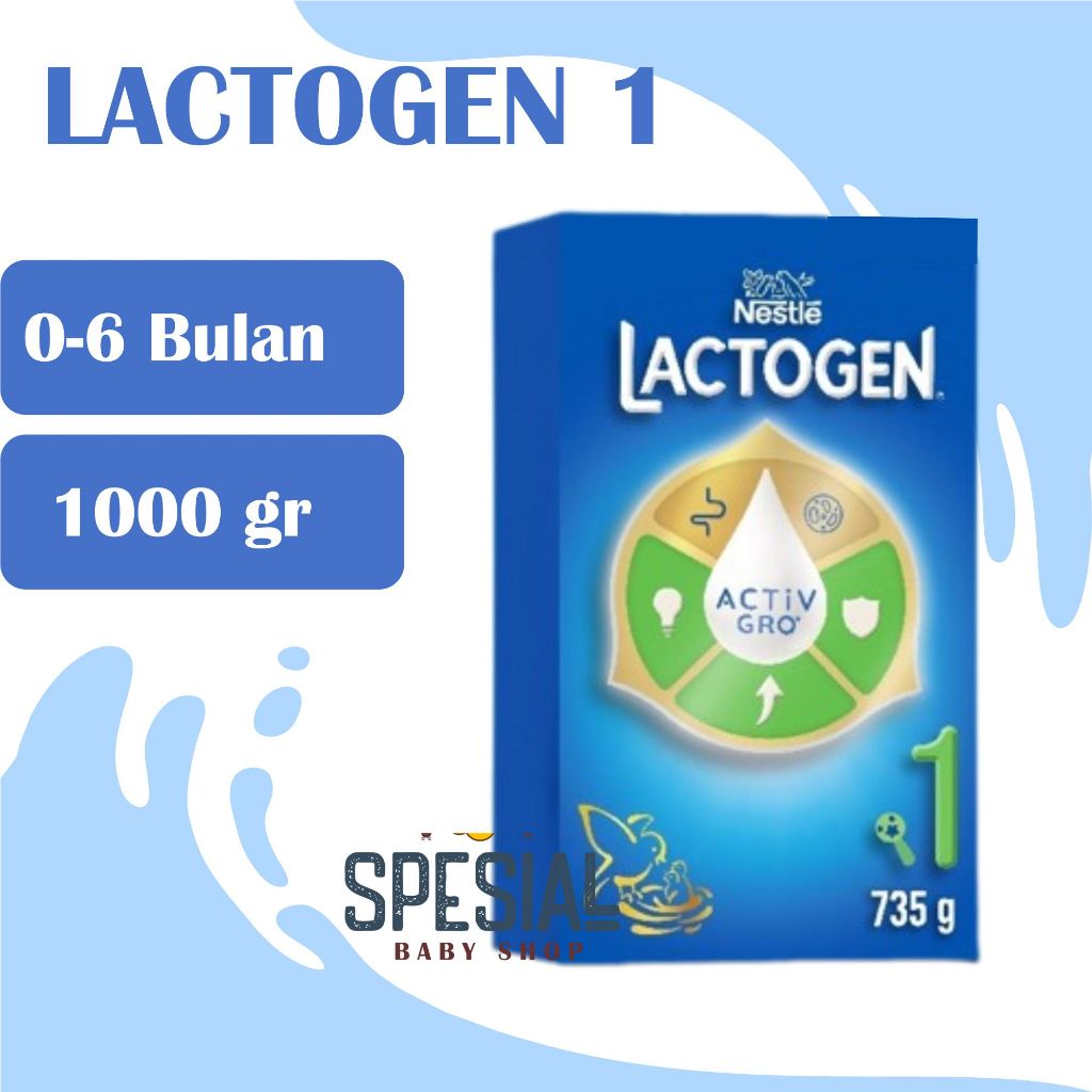 Lactogen 0-6 bulan 1kg 1000g 735g 180g susu nestle lactogrow lactogro