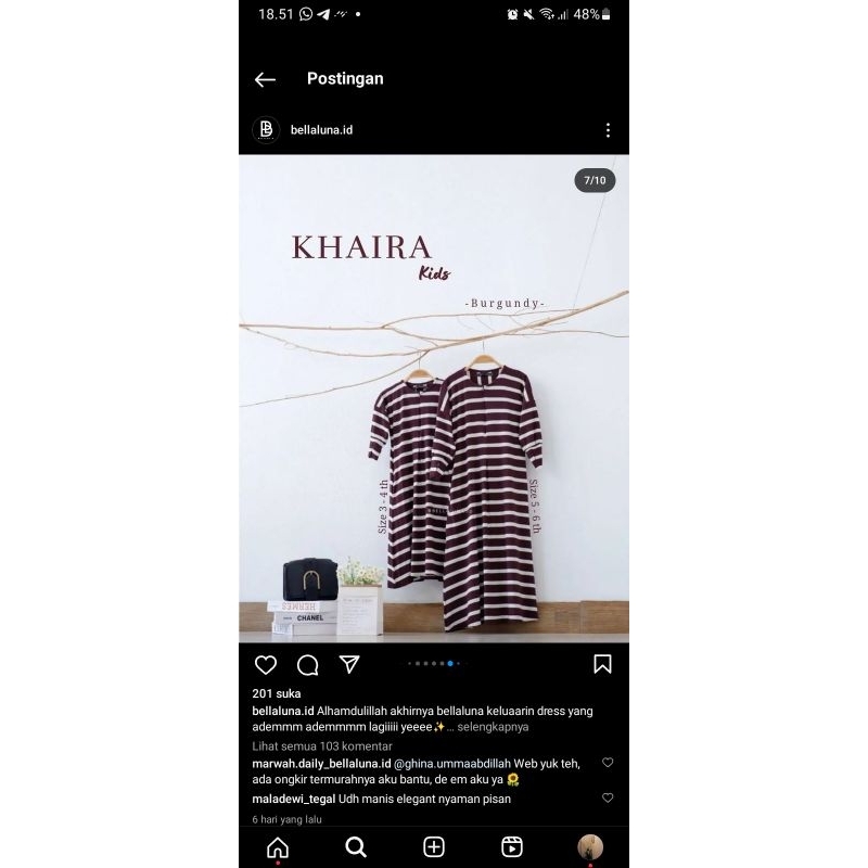 Couple Dress Khaira dress Umma dan anak