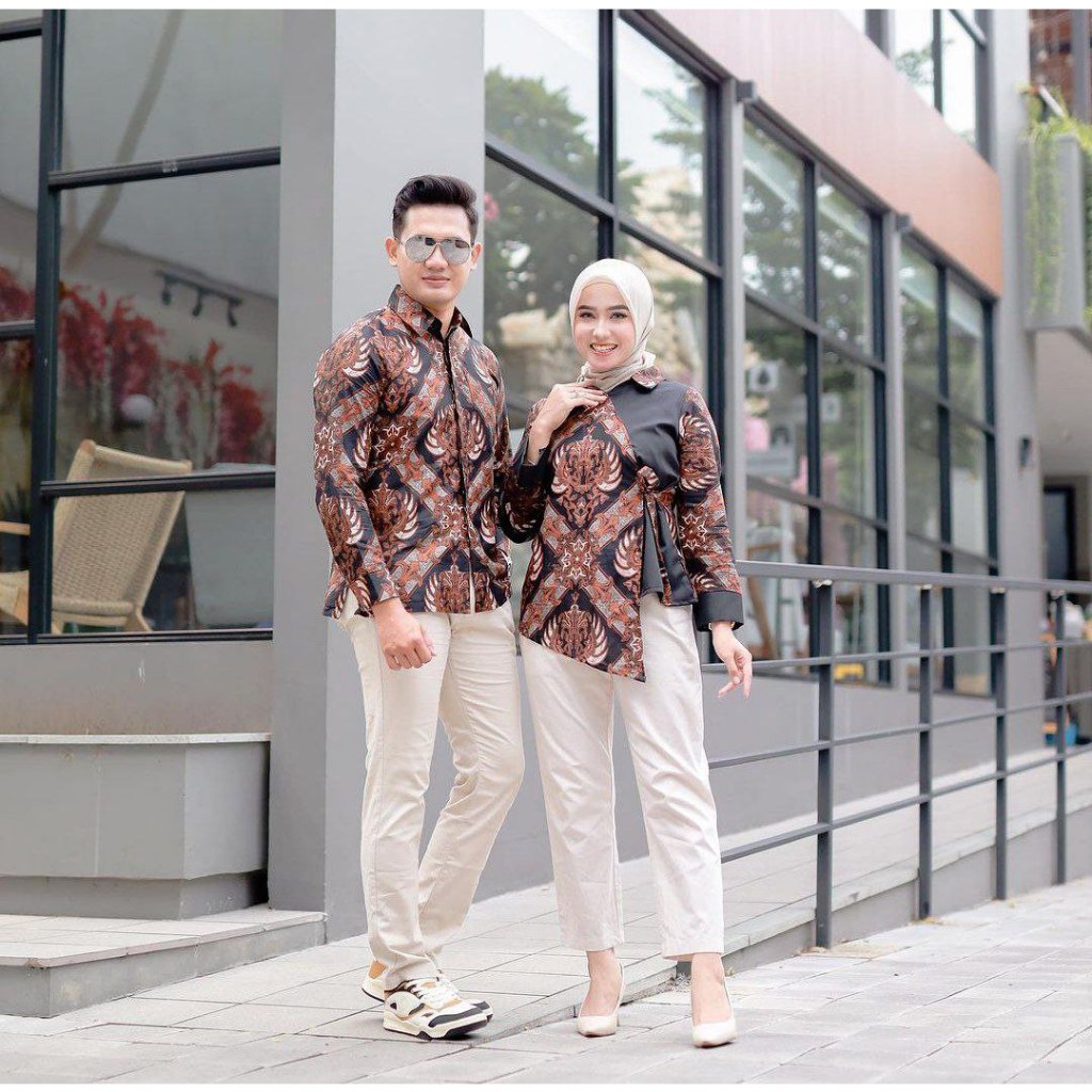 Benang Raja Batik Couple Pria Wanita Katun Gajah Mada