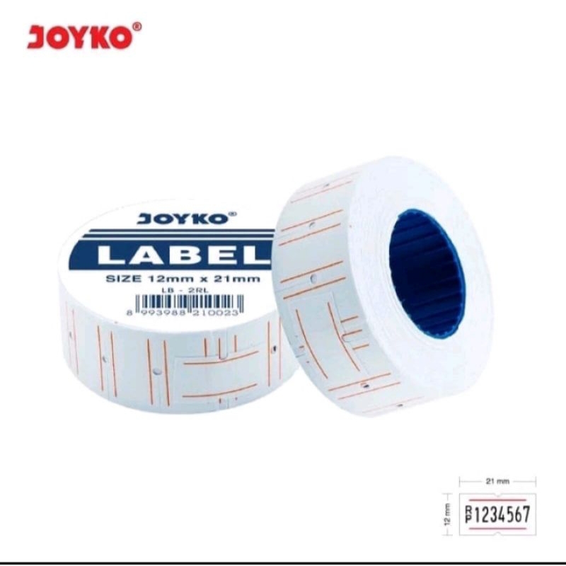 

1 Pcs Kertas Label Harga/Price Label Roll Joyko 1 Baris Warna Putih LB-2RL