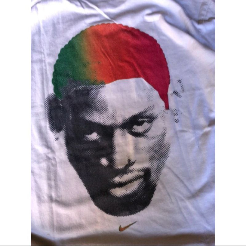 Dennis Rodman rainbow Nike Vintage 90's Authentic Rare kaos