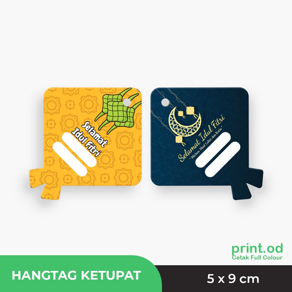 

Print.od Hangtag Betuk Ketupat Lebaran - Ukuran 5x9 cm