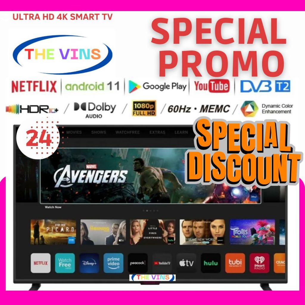 [SMART TV] The Vins 22 Inch Newest Android 11 LED FHD TV