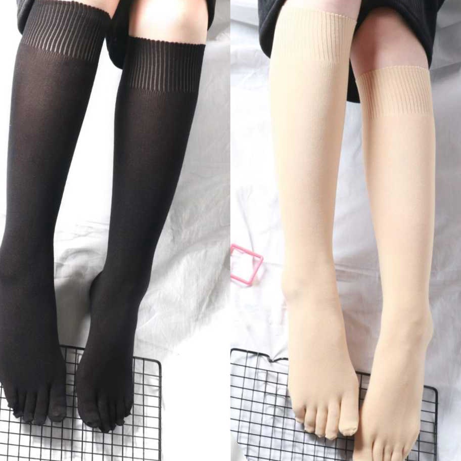 Promo Spektakuler Kaos Kaki Model Jari 5 Panjang Selutut Bahan Tipis Kaus Kaki Wanita Lima Jari Musl