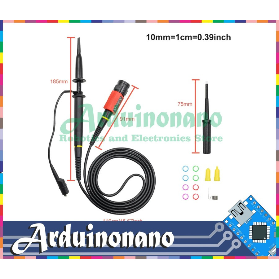 Oscilloscope Clip Probe 100MHz Bandwidth P4100 100X High Voltage 2KV